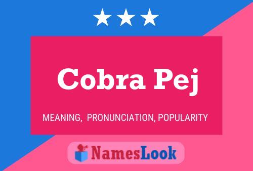 Cobra Pej Name Poster