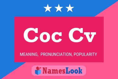 Coc Cv Name Poster