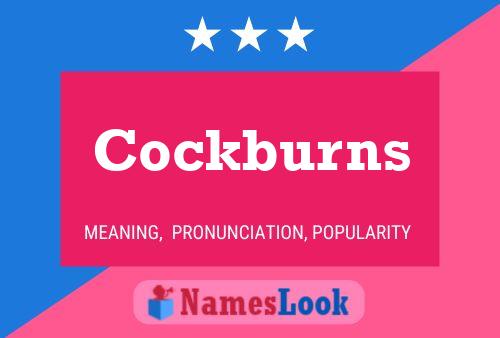 Cockburns Name Poster