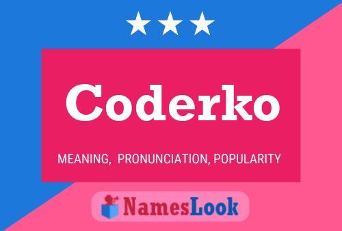 Coderko Name Poster