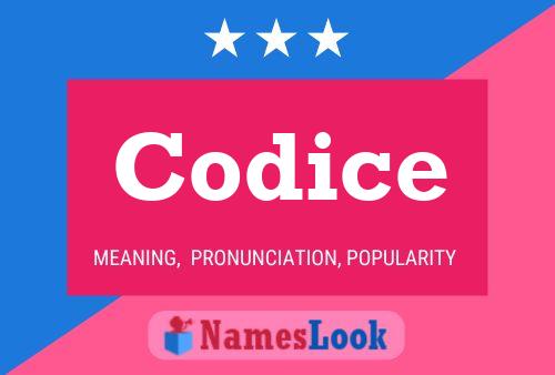 Codice Name Poster