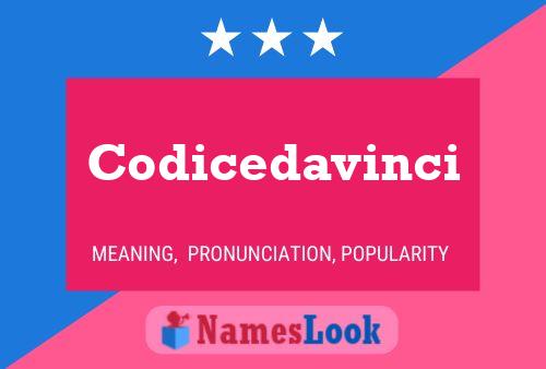 Codicedavinci Name Poster