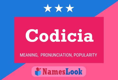 Codicia Name Poster