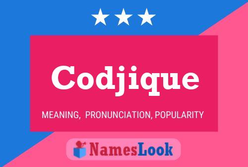 Codjique Name Poster