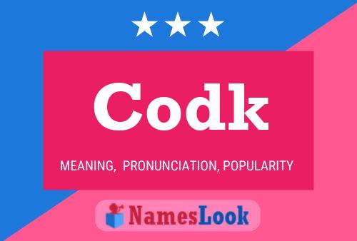 Codk Name Poster