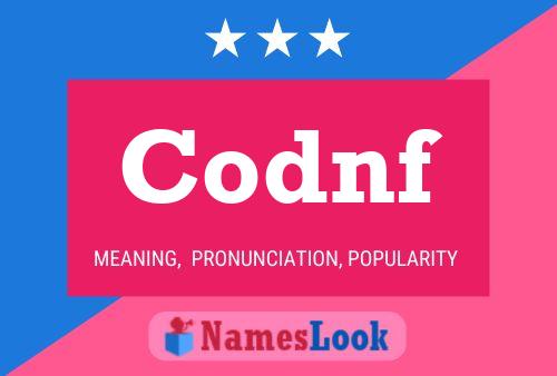 Codnf Name Poster