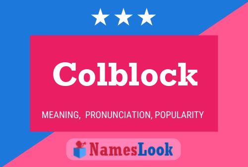 Colblock Name Poster