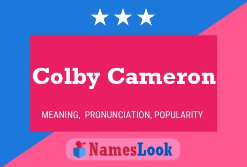 Colby Cameron Name Poster