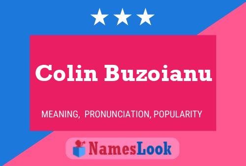 Colin Buzoianu Name Poster