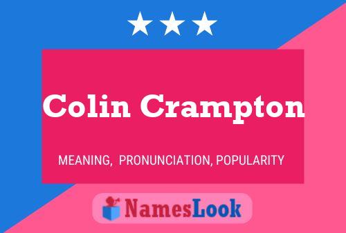 Colin Crampton Name Poster