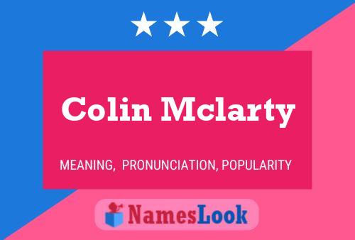 Colin Mclarty Name Poster