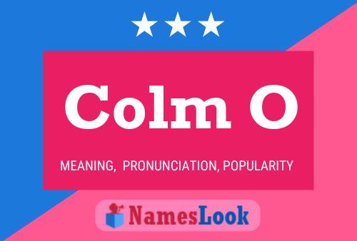 Colm O Name Poster