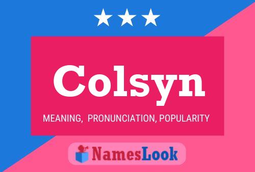 Colsyn Name Poster