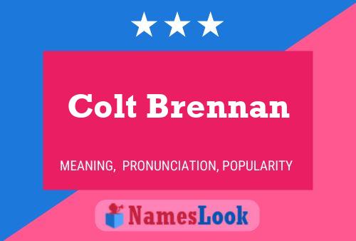 Colt Brennan Name Poster