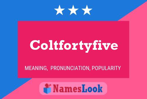 Coltfortyfive Name Poster