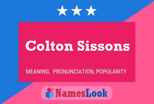 Colton Sissons Name Poster