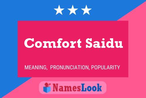 Comfort Saidu Name Poster