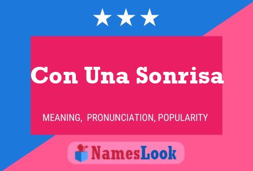 Con Una Sonrisa Name Poster