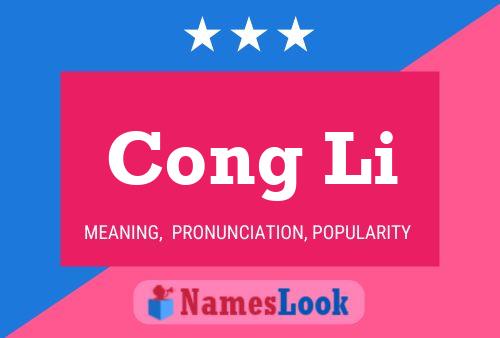 Cong Li Name Poster