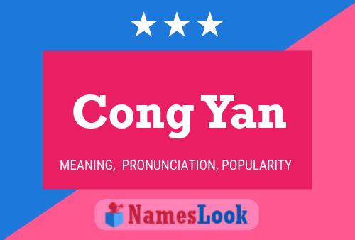 Cong Yan Name Poster