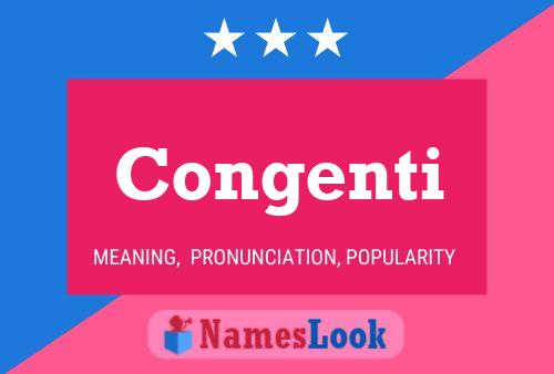 Congenti Name Poster