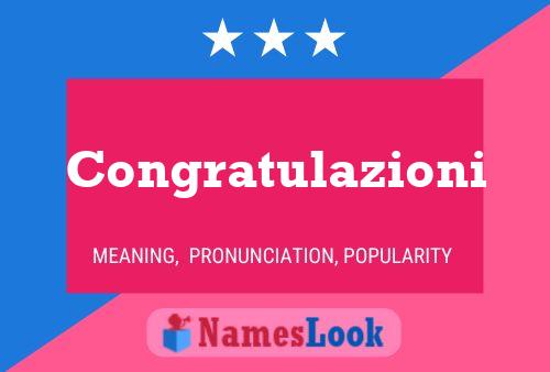 Congratulazioni Name Poster