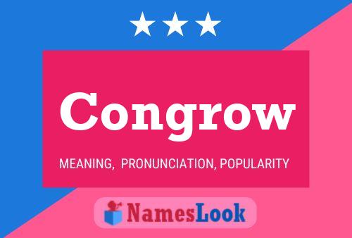 Congrow Name Poster