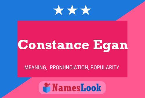 Constance Egan Name Poster