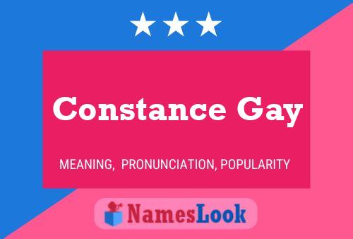 Constance Gay Name Poster