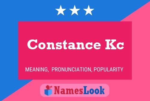 Constance Kc Name Poster