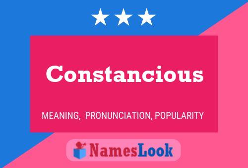 Constancious Name Poster