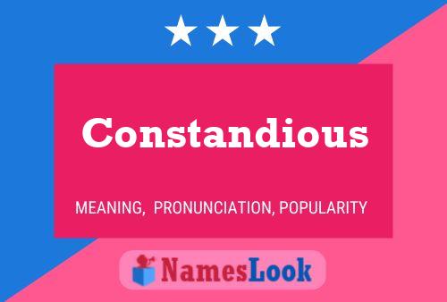 Constandious Name Poster