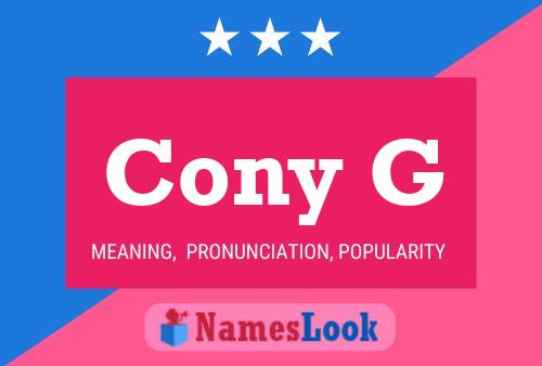 Cony G Name Poster