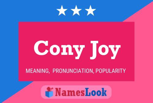 Cony Joy Name Poster