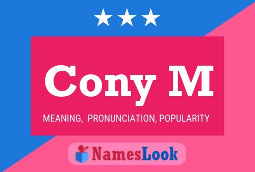 Cony M Name Poster