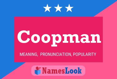 Coopman Name Poster