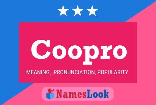 Coopro Name Poster