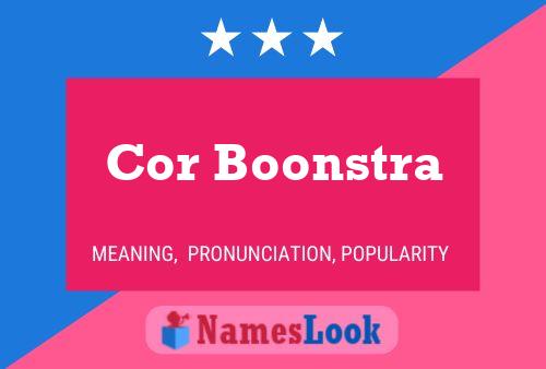 Cor Boonstra Name Poster