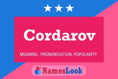 Cordarov Name Poster