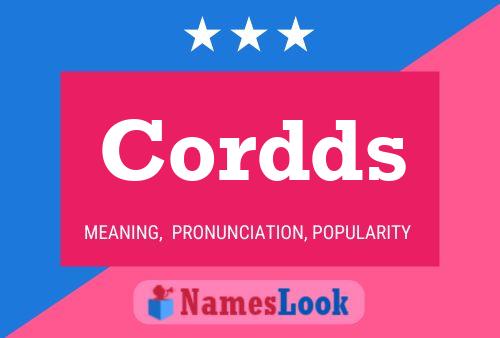 Cordds Name Poster