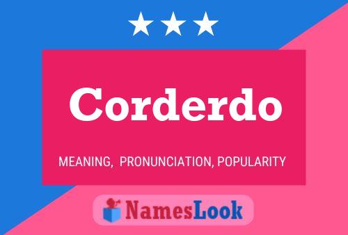 Corderdo Name Poster