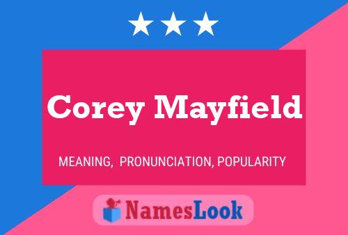 Corey Mayfield Name Poster