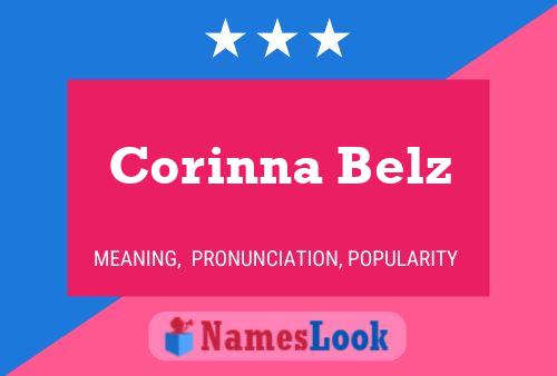 Corinna Belz Name Poster