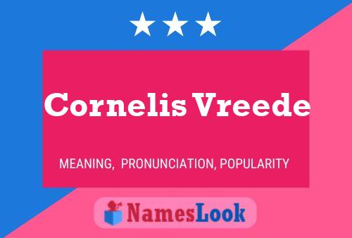 Cornelis Vreede Name Poster