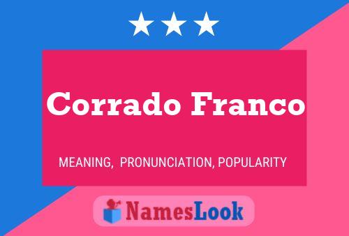 Corrado Franco Name Poster