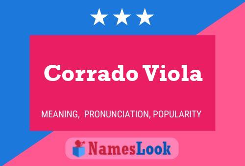 Corrado Viola Name Poster