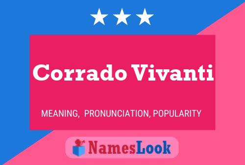 Corrado Vivanti Name Poster