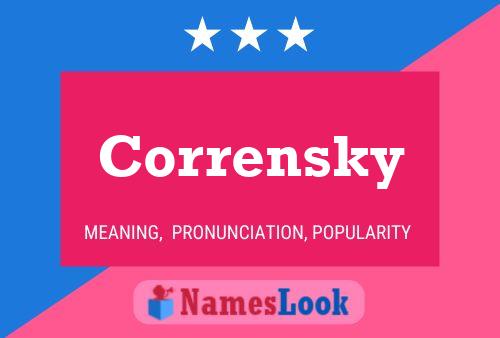 Corrensky Name Poster