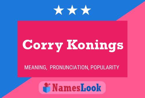 Corry Konings Name Poster