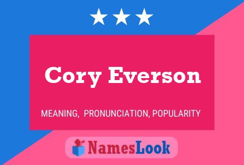 Cory Everson Name Poster